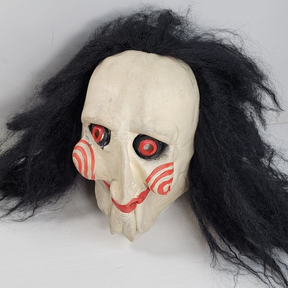 Jigsaw Puppet Halloween Mask Don Post Studios Horror Wig Hair Licensed SAW Film